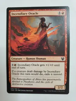 MTG Magic The Gathering Card Incendiary Oracle Creature Human Shaman Red - Image 1