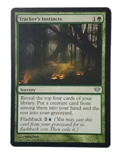 MTG Magic The Gathering Card Tracker's Instincts Sorcery Green Dark Ascension - Image 1
