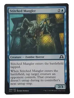 MTG Magic The Gathering Card Stitched Mangler Creature Zombie Horror Blue - Image 1