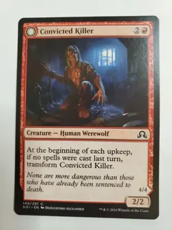 MTG Magic The Gathering Card Convicted Killer Branded Howler Red Shadows Over In - Image 1