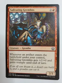 MTG Magic The Gathering Card Salivating Gremlins Creature Gremlin Red Aether Rev - Image 1