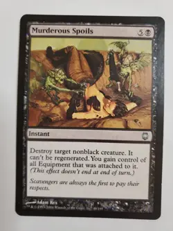 MTG Magic The Gathering Card Murderous Spoils Instant Black Darksteel - Image 1