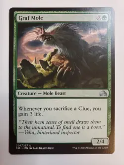 MTG Magic The Gathering Card Graf Mole Creature Mole Beast Green Shadows Over In - Image 1