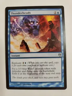 MTG Magic The Gathering Card Thunderheads Instant Blue Duel Decks Izzet Vs Golga - Image 1