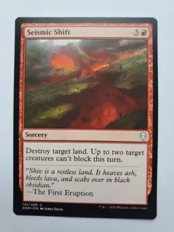 MTG Magic The Gathering Card Seismic Shift Sorcery Red Dominaria 2018 - Image 1