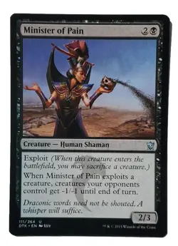 MTG Magic The Gathering Card Minister of Pain Creature Human Shaman Black - Image 1