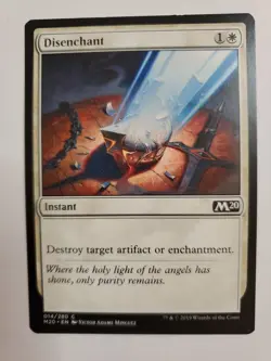 MTG Magic The Gathering Card Disenchant Instant White M20 - Image 1