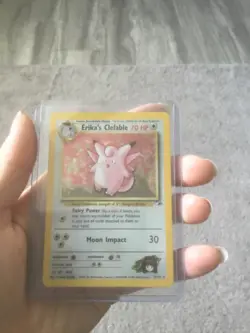 Pokemon (Holographic Erika's ClefablemIn Individual Soft & Hard Plastic Casing) - Image 1