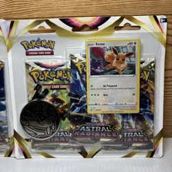 Pokemon TCG Astral Radiance 3-Pack Blisters Set of 2 Sealed | Eevee & Sylveon - Image 2