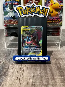 Greninja & Zoroark GX 201/214 - Unbroken Bonds Alt Art Tag Team 2019 Pokemon TCG - Image 1