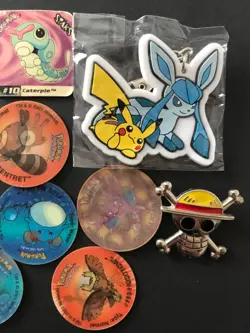 Pokemon Bundle Staks Magnet Keyring Tazo One Piece Pin Pikachu Marill - Image 2