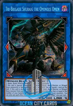 Yugioh Tri-Brigade Shuraig the Ominous Omen PHRA-EN048 Secret 1st ed - Image 1