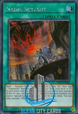 Yugioh Nadir Servant RA01-EN062 Platinum Secret Rare 1st Edition - Image 1