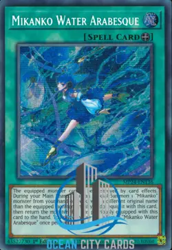 Yugioh Secret Rare Mikanko Water Arabesque MP24-EN136 1st Edition - Image 1