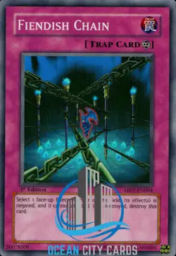 Yugioh Fiendish Chain ABPF-EN064 1st Edition Super Rare - Image 1