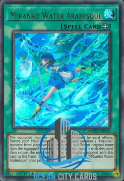 Yugioh Mikanko Water Arabesque AMDE-EN032 Ultra Rare 1st Edition - Image 1