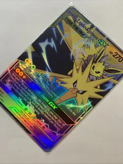 Custom Zapdos & Jolteon GX Tag Team Holo Foil Anime Pokemon Fan Art Card Promo - Image 3