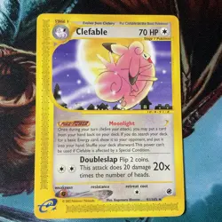 2002. Rare Non Holo Clefable Expedition English Pokemon Card 41/165 MINT - Image 2