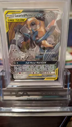 Pokemon 2019 Tag Team Lucario & Melmetal GX 120/214 Unbroken Bonds Card PSA 10 - Image 2