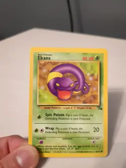 Ekans 1st Edition Pokemon Card 46/62 Fossil Set Near Mint NM - Image 1