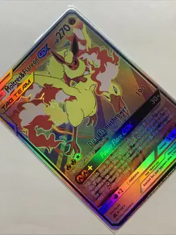 Custom Moltres & Flareon GX Tag Team Holo Foil Anime Pokemon Fan Art Card Promo - Image 4