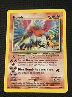 Pokemon Neo Revelation Ho-oh - 7/64 Unlimited Holo Rare Card WOTC - Image 2