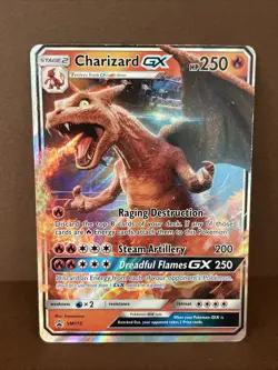 Pokemon Charizard GX Holo Black Star Promo Card SM195 Detective Pikachu - Image 2