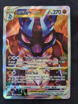 Lucario VSTAR - SWSH291 Crown Zenith Black Star Promo Card Holo - Image 1