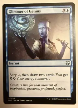 Glimmer of Genius 187 Modern Horizons 3 Commander Blue Instant M3C Card NM - Image 1