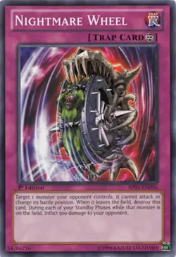 Nightmare Wheel - Starfoil Rare 1st Edition Yugioh TCG Card BP01-EN055 - Image 1