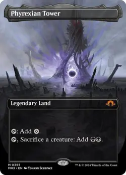 MTG English Phyrexian Tower (Borderless) NM Normal Modern Horizons 3 - Image 1