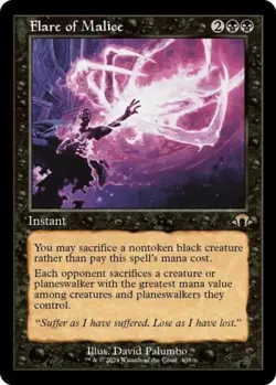 MTG English Flare of Malice (Retro Frame) NM Normal Modern Horizons 3 - Image 1