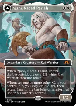 MTG English Ajani, Nacatl Pariah (Borderless) NM Normal Modern Horizons 3 - Image 1