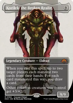 MTG English Kozilek, the Broken Reality (Borderless) NM Normal Modern Horizons 3 - Image 1