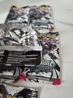 POKEMON Display Mini tin EV10.5 ARTSET Foudre Noire Blanche OUVERT INCOMPLET - Image 5
