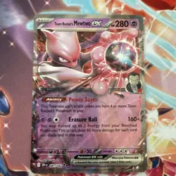2025 Pokemon Scarlet & Violet Destined Rivals Team Rockets Mewtwo EX 81/182 - Image 1