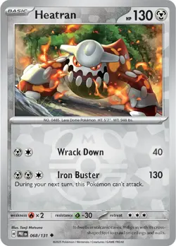 Heatran 068/131 (Master ball Reverse Holo) SV Prismatic Evolutions Pokemon - NM - Image 1