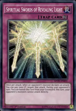 Spiritual Swords Of Revealing Light - Secret Rare 1st Ed MVP1-ENS31 NM YuGiOh - Image 1