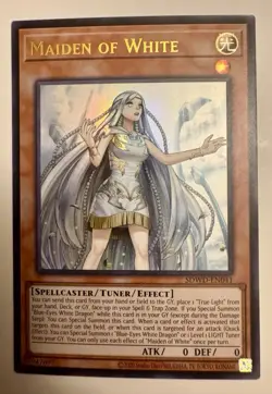 Yugioh Maiden of White SDWD-EN041 Ultra Rare Unlimited Ed Near Mint - Image 1