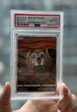 PSA 10 290/SM-P Japanese Pokemon Card Rowlet Munch Retrospective Scream Promo - Image 3