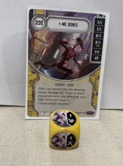 Star Wars Destiny Mr. Bones - Legendary - Spark of Hope - Card & Die - Image 1