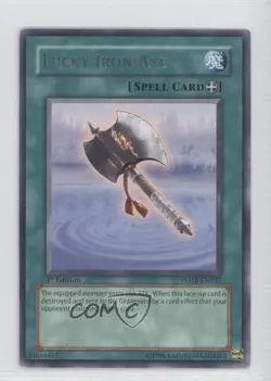 R - Lucky Iron Axe 1st Ed. YuGiOh Force of the Breaker #FOTB-EN037 2007 00q0 - Image 1