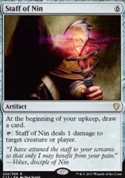 Staff of Nin - Commander 2017 #224/309 MTG Magic The Gathering - Image 1