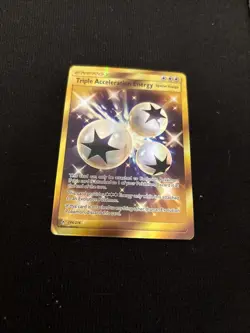 Triple Acceleration Energy 234/214 Gold Holo Secret Rare Pokemon Unbroken Bonds - Image 1