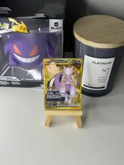Team Rocket's Mewtwo ex 240/182 Destined Rivals Pokemon Gold Hyper Rare TCG NM - Image 1