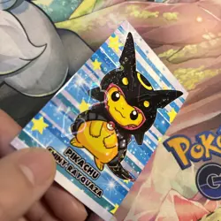 Pikachu Shiny Rayquaza Poncho Cracked Ice Hearts Holo Pokemon Database Christmas - Image 3