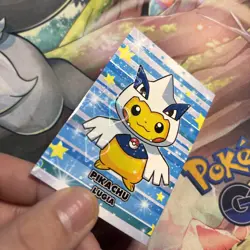 Pikachu Lugia Poncho Cracked Ice Hearts Holo Pokemon Database Christmas - Image 3