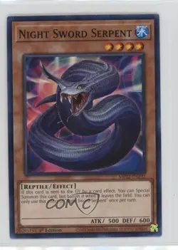 Night Sword Serpent 1st Ed. YuGiOh Tin of the Pharaoh's Gods #MP22-EN232 1at2 - Image 1
