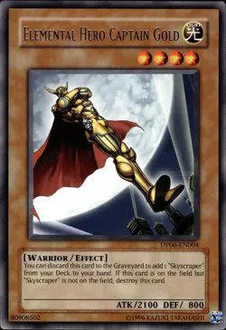 Elemental Hero Captain Gold - Rare DP06-EN004 - LP - YuGiOh - Image 1