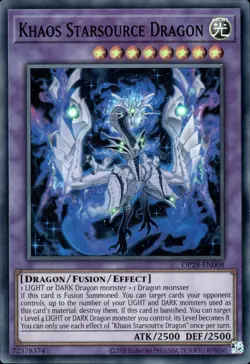 Khaos Starsource Dragon - Super Rare OP28-EN008 - NM - YuGiOh - Image 1